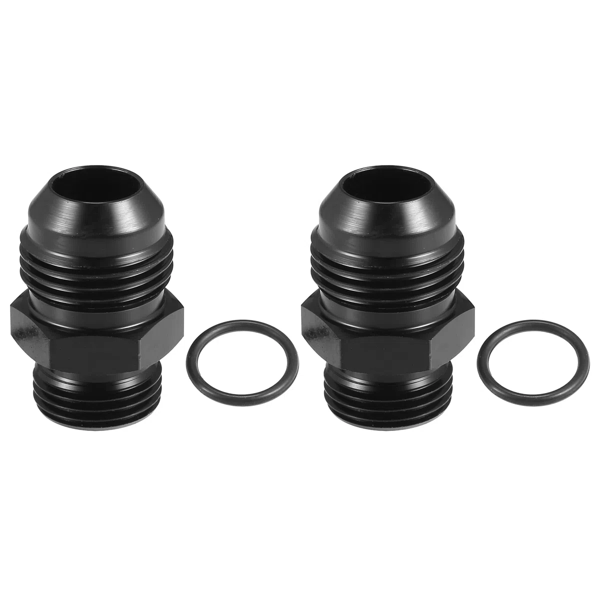 A ABSOPRO AN8 a AN10 Combustible Riel Adaptador Conector Racor Negro - 4 Uds