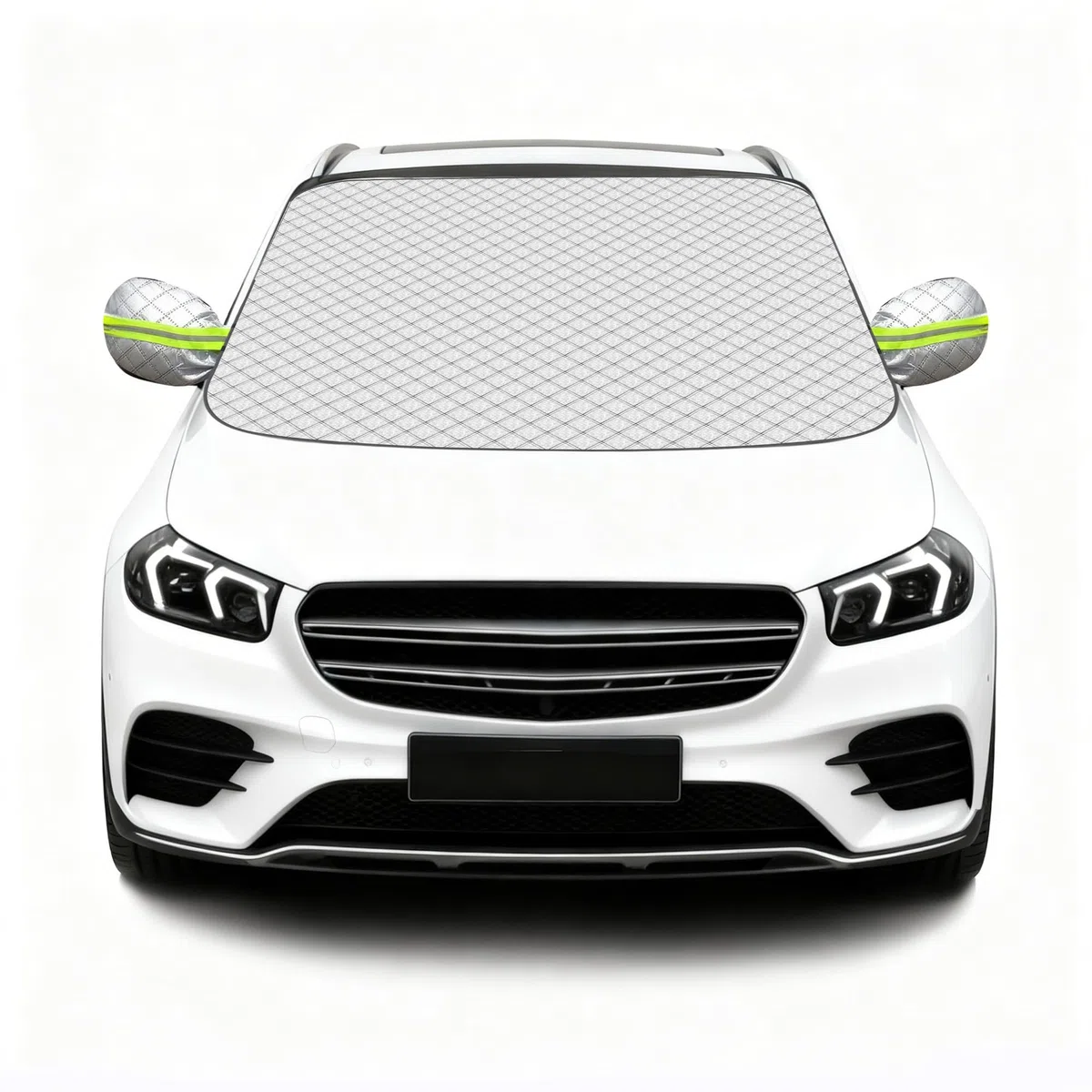 Protector de Parabrisas Delantero Universal, Parasol Exterior Coche,Cubierta para Parabrisas de Coche con Cubiertas de Espejo Que se Adapta a la mayoría de los vehículos, 150x100cm