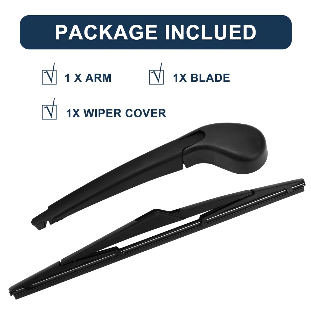 Limpiaparabrisas Trasero, Juego de Escobillas Limpiaparabrisas, Brazo Limpiaparabrisas Trasero Compatible con Ford Focus MK3 2011-2018/ Focus 2006-2010 (Fits Ford Focus MK3 Hatchback)