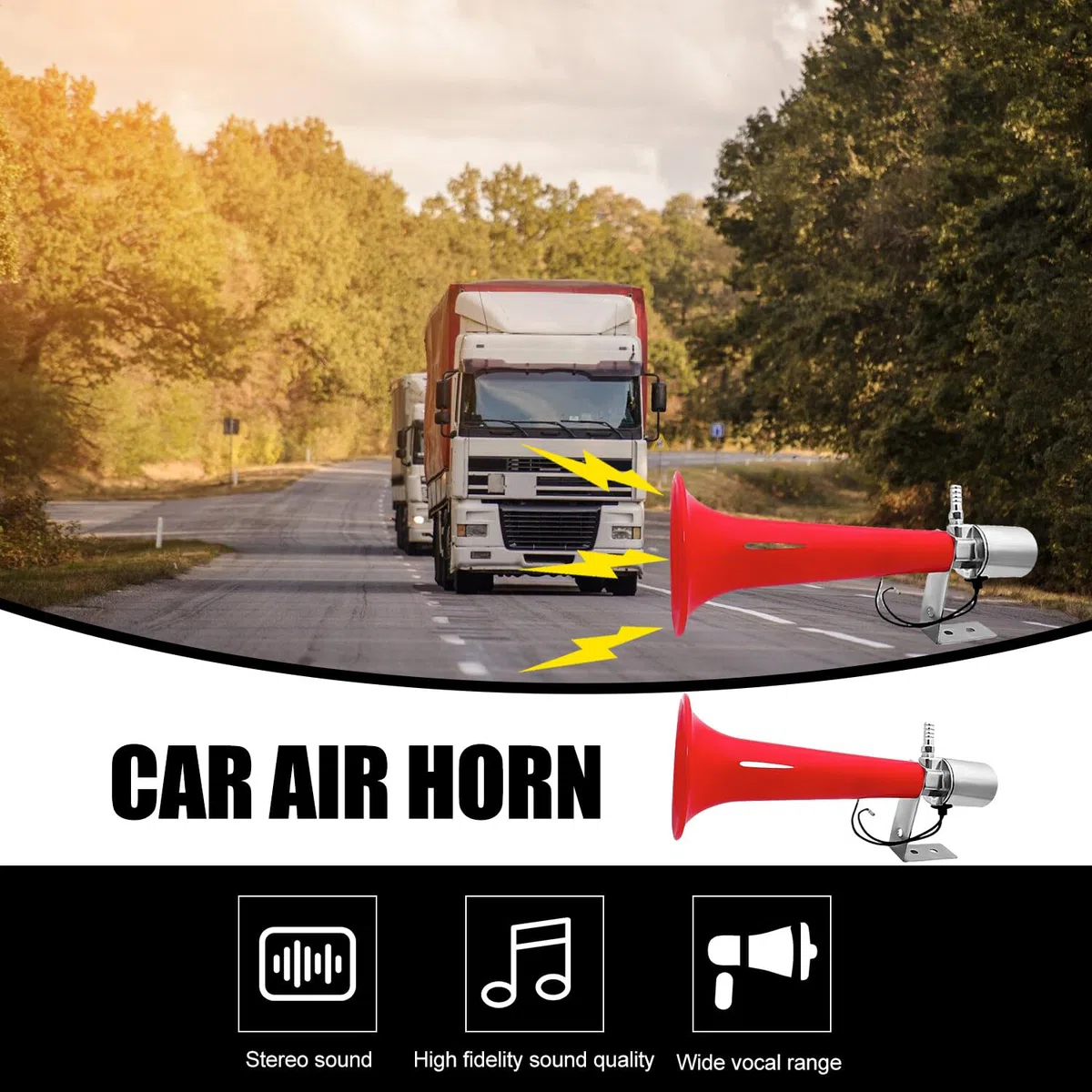 Cuerno de silbato turco, 12 V/24 V, bocina neumática, bocina de camión, caravana, silbato de presión para coches, camiones, suv motos