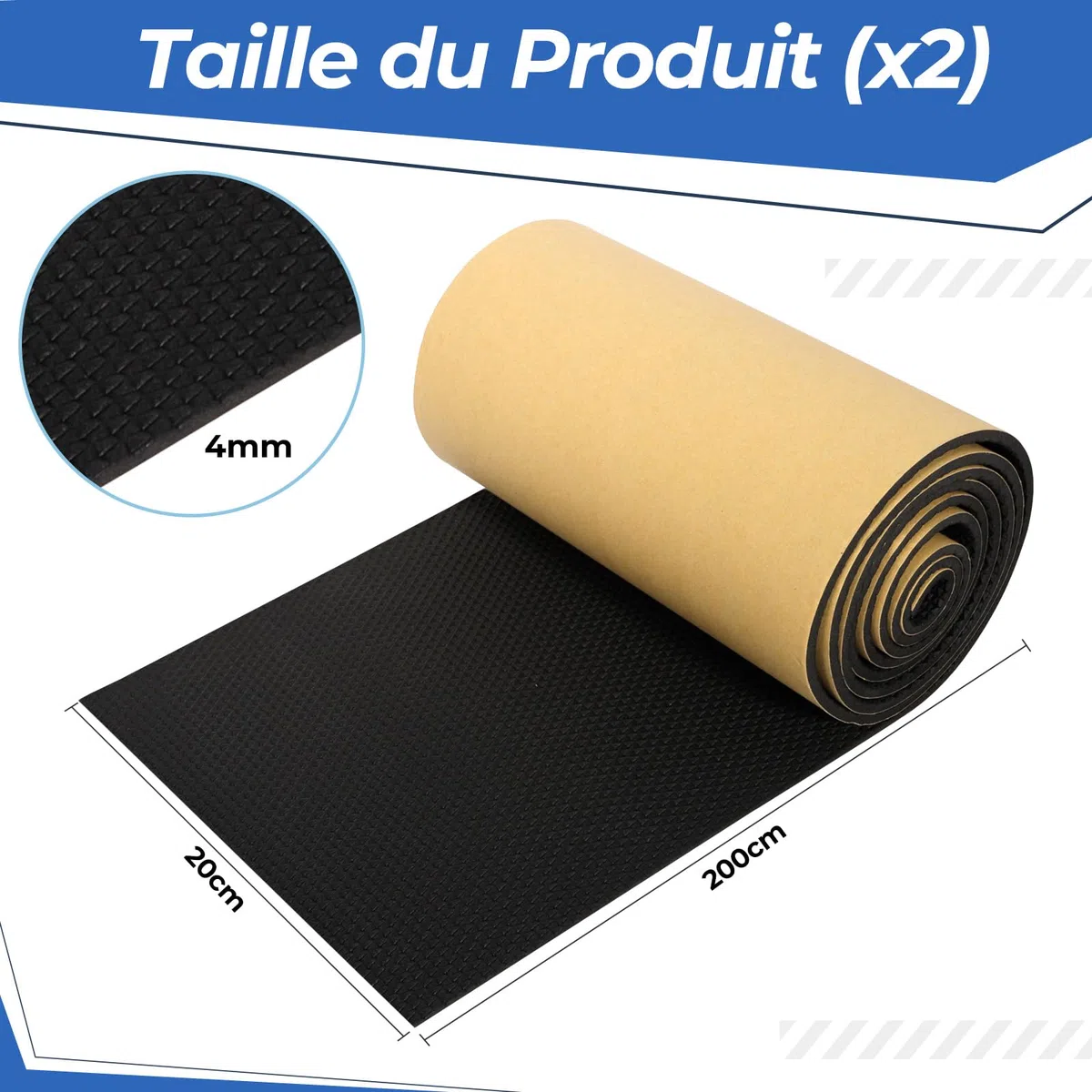 2 protectores de pared de garaje, espuma autoadhesiva, 2 m x 20 cm x 4 mm, protección para puerta de garaje, protección de pared, garaje, autoadhesivo, para puertas de coche, garajes y