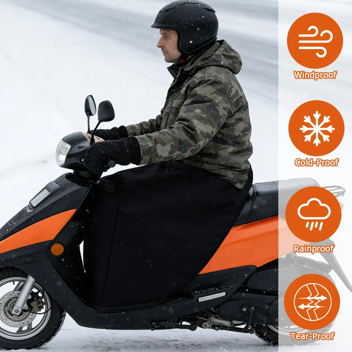 Cubrepiernas Scooter, Cubre Piernas para Moto, Manta Cubrepiernas Moto Scooter Impermeable, Protector Piernas Sooter Universal, Manta para Scooter Invierno para Protección de Piernas y Rodillas