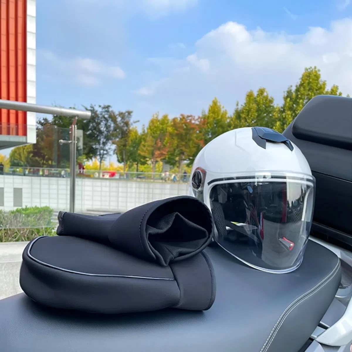 Manoplas para Manillar de Motocicleta de Nieve, Manoplas Calefactoras para Manubrio De Moto, Cubierta Térmica Impermeable para Manos En Frío para Scooters Y Bicicletas Eléctricas