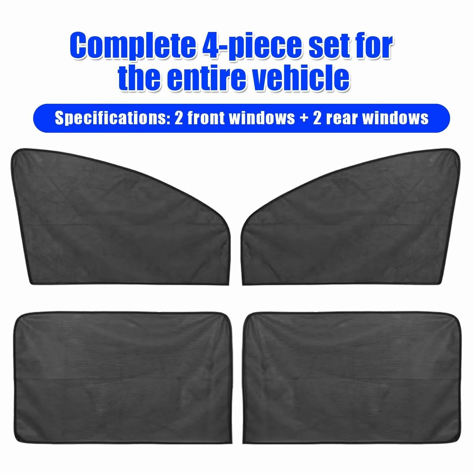 4 Pcs Cortina Protección Solar Magnética para Coche, Parasol Coche Lateral Compatible con Ford C-MAX 2003–2019 Cortinas Coche Ventana，Parasol Ventanas Traseras Coche/Lateral Coche