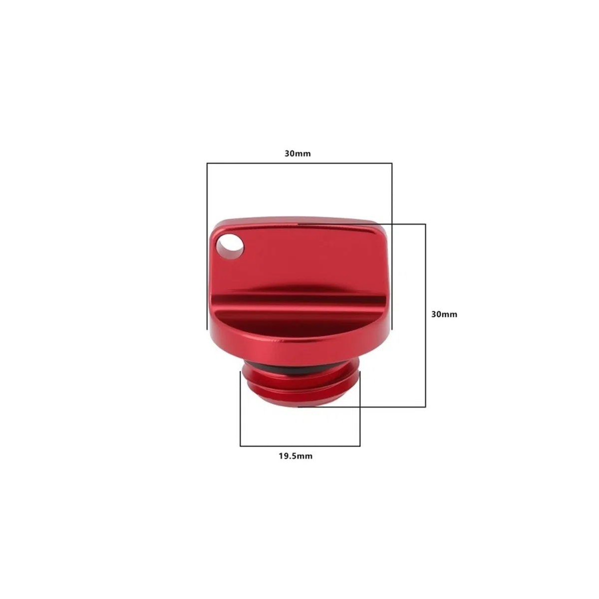 Cubierta del cárter de motocicleta M20 x 2.5 CNC Tapón de llenado de aceite de motor compatible con 2025 (rojo)