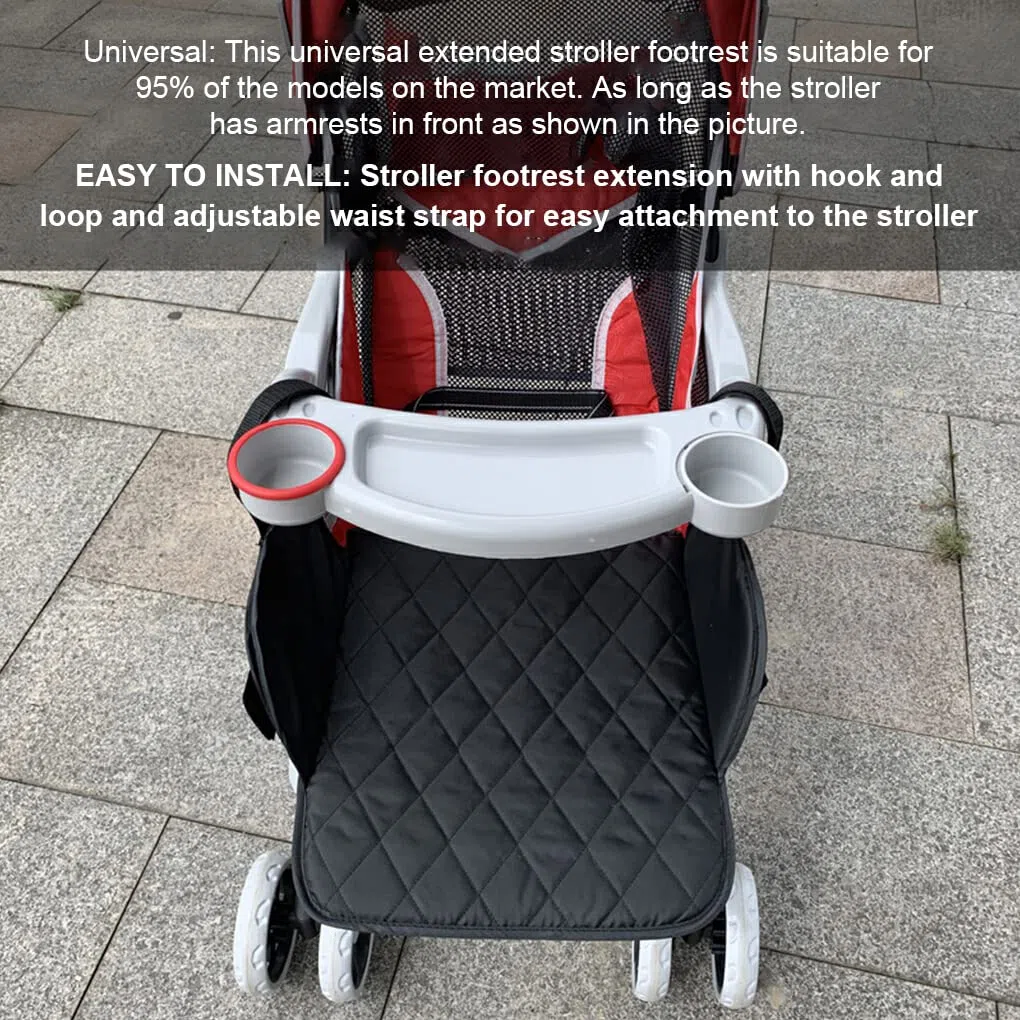 Reposapiés Universal para cochecito de bebé con gancho, carrito infantil, cinturón ajustable, tablero de pie, extensor de asiento, extensiones de pies