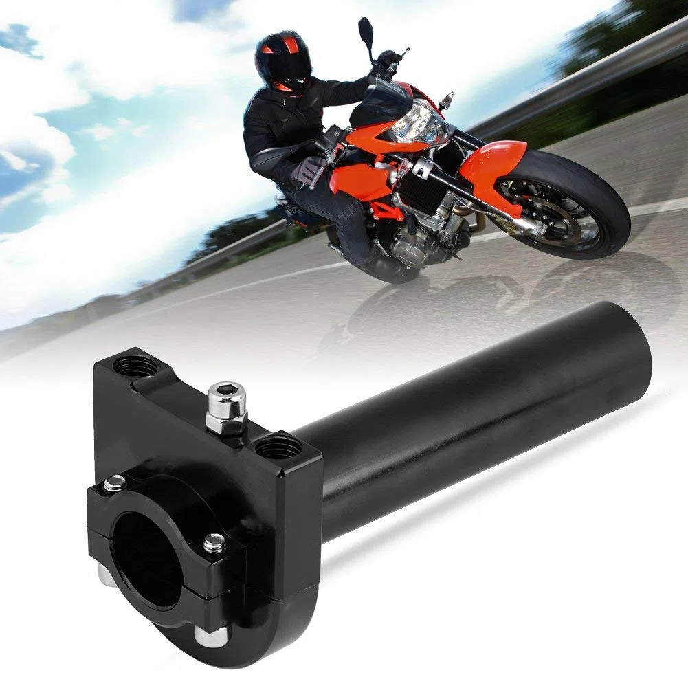 7/8 "22 mm universal manillar acelerador apretones de agarre acelerador para motocicleta Scooter Dirt Bike(Black)