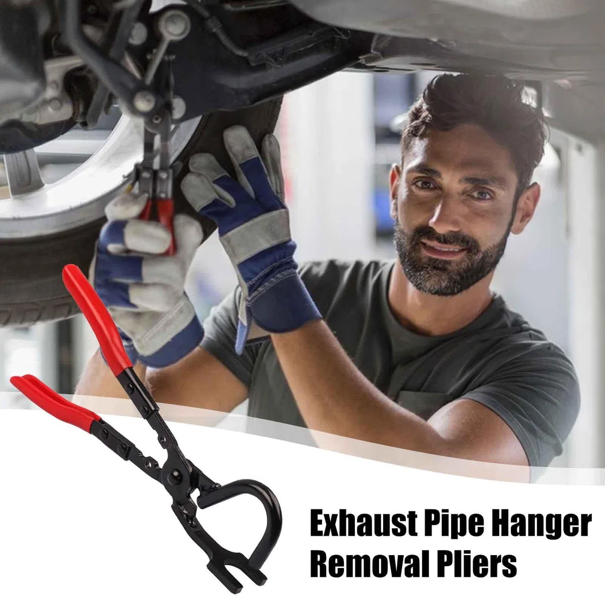 Alicates de Goma de Escape, Herramienta para Quitar el Colgador, Extractor de Mangueras, Extracción del Gancho del Silenciador, Accesorios
