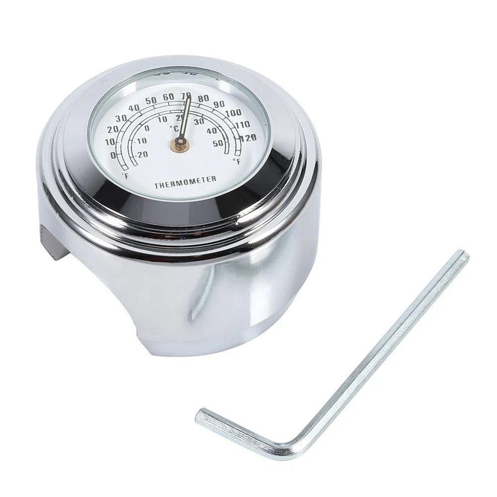 Termómetro Akozon 7/8 pulgadas 1 pulgada Soporte para manillar de motocicleta Indicador de temperatura temp resistente al agua