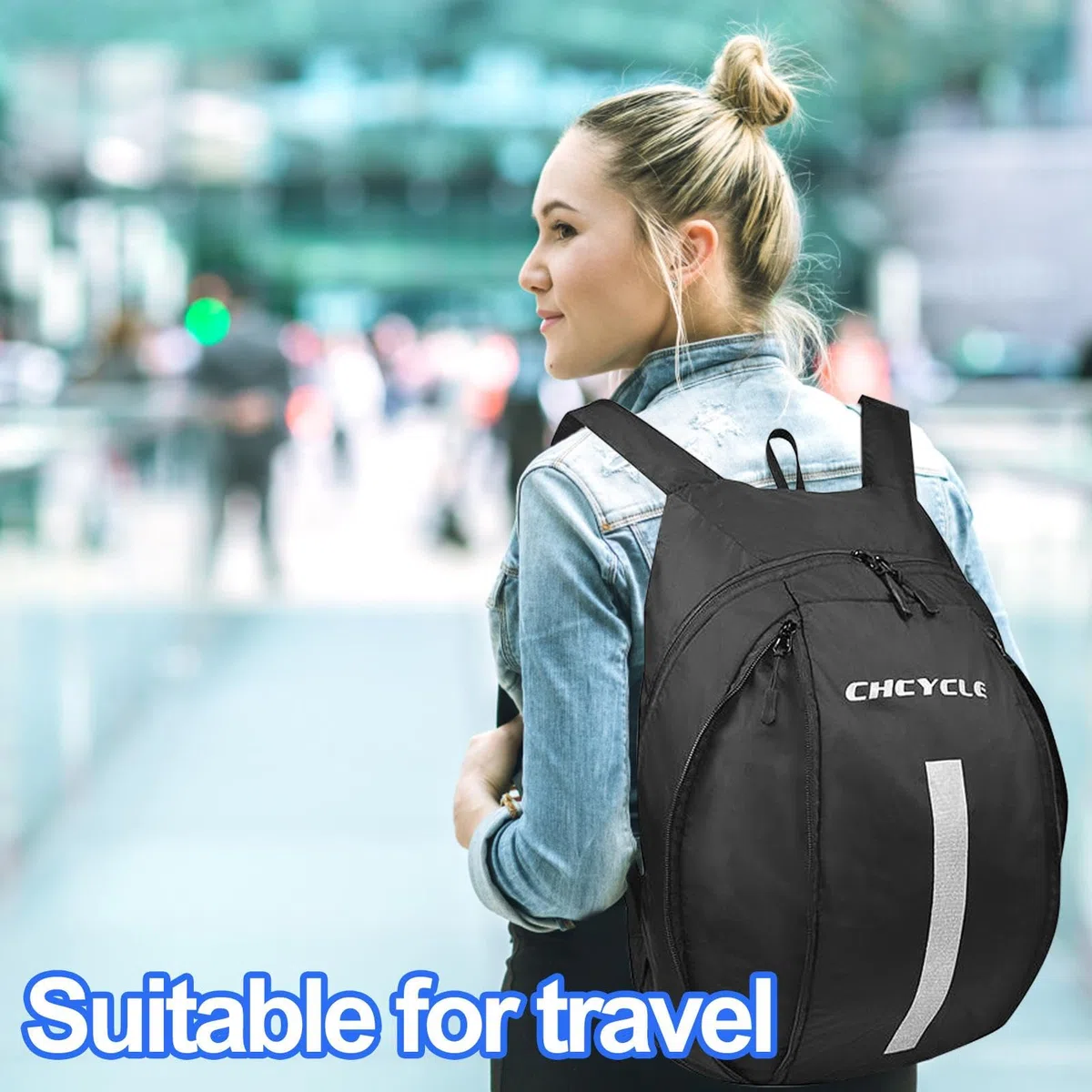 Genérico Mochila Impermeable para Casco y Laptop, Extensible, 20-35L, Resistente al Agua, Portátil