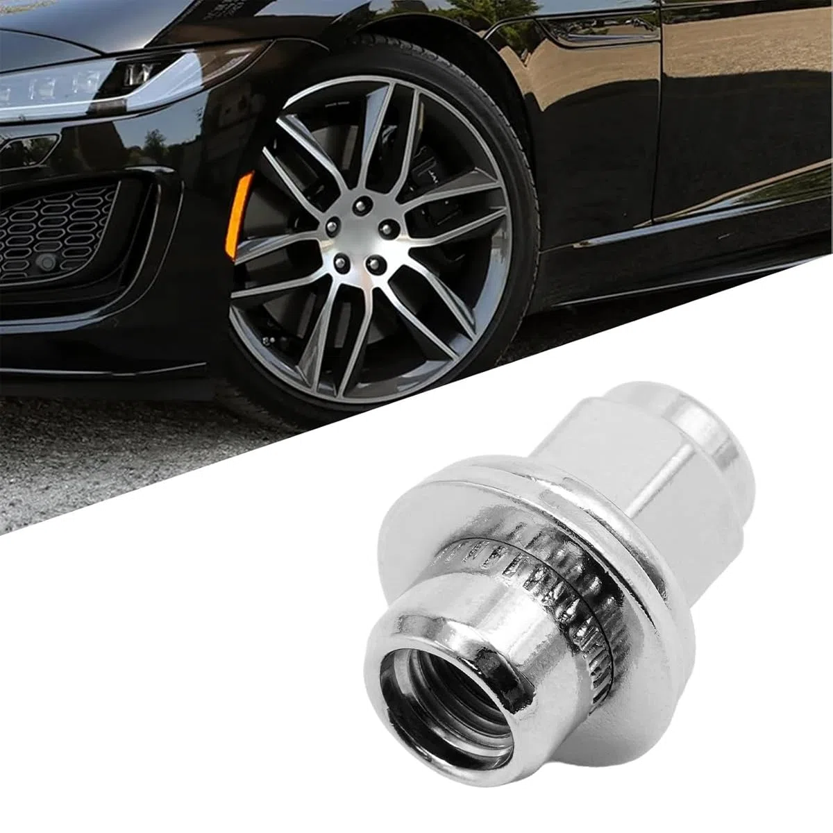 Juego de 5 tuercas de rueda de aleación M12 x 1,5 compatibles con Jaguar F-Type, S-Type, XF Series, XJ, XK, XKR, X-Type (1999-2022)