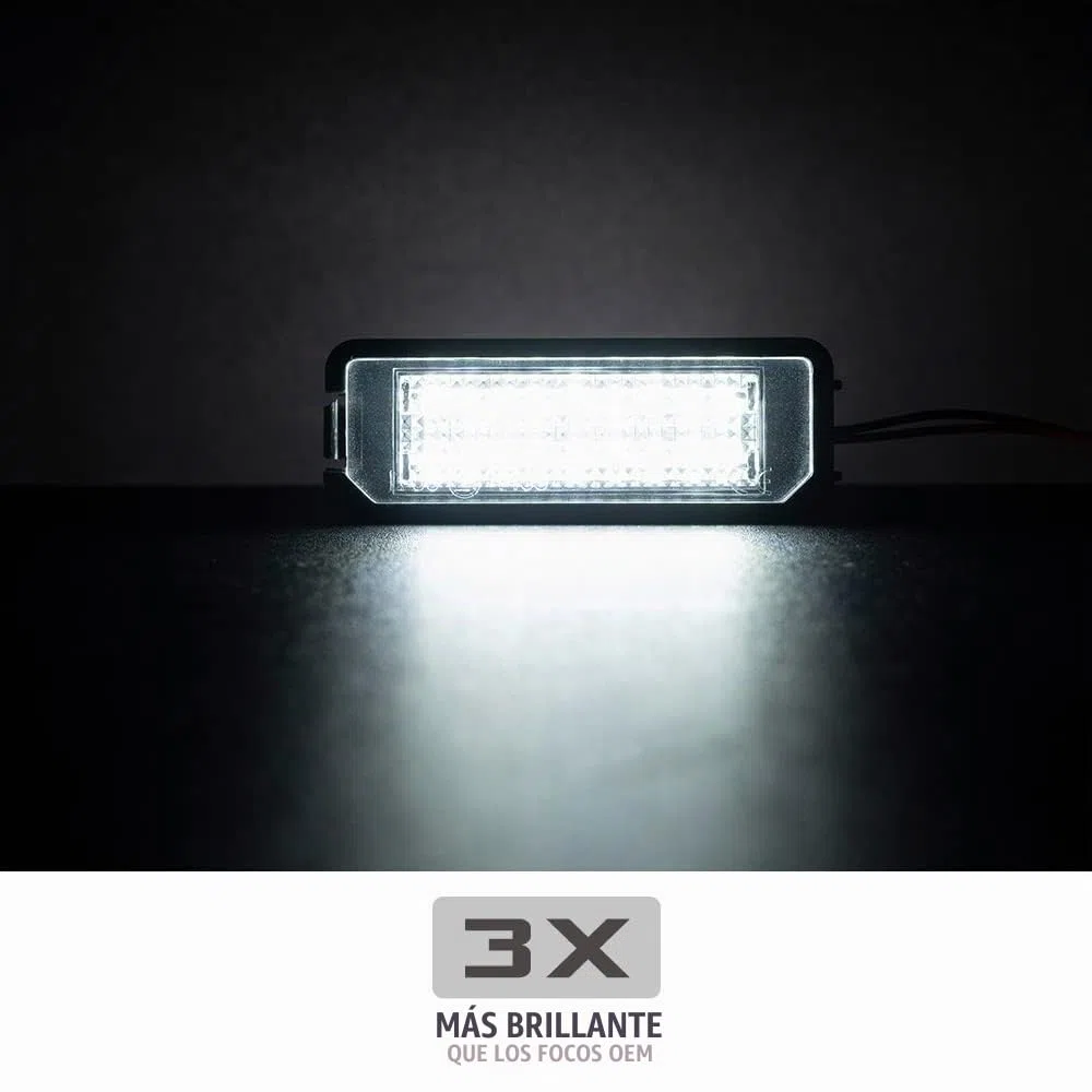 2 luces LED para matrícula compatibles con Seat Leon Mk2 Mk3, Altea XL, Van, Exeo ST/Kombi, lámpara matrícula trasera, iluminación placa LED matrícula 6000K blanco, CANbus sin error