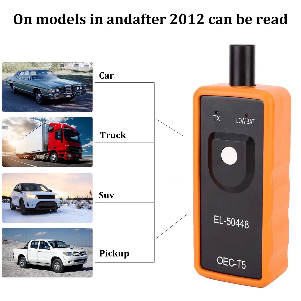 Sensor del monitor de presión de neumáticos, herramienta de activación de reaprendizaje de restablecimiento de TPMS para coche universal