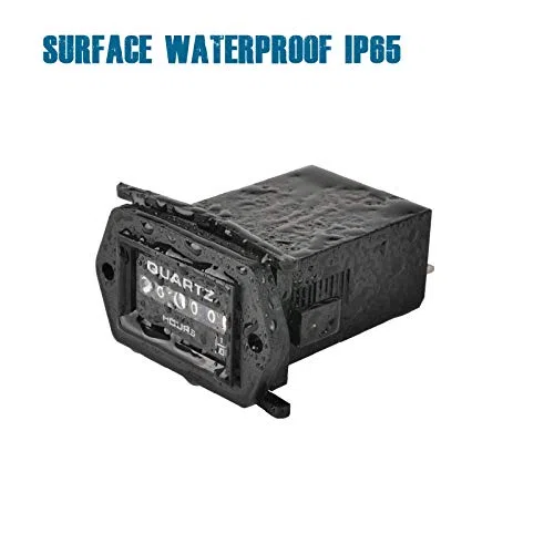 Medidor de horas de cuarzo,CA de 110 V a 250 V,horas totales acumuladas para mantenimiento, almacenamiento de datos para cortacésped generador tractor RV autocaravana (AC110V-250V)