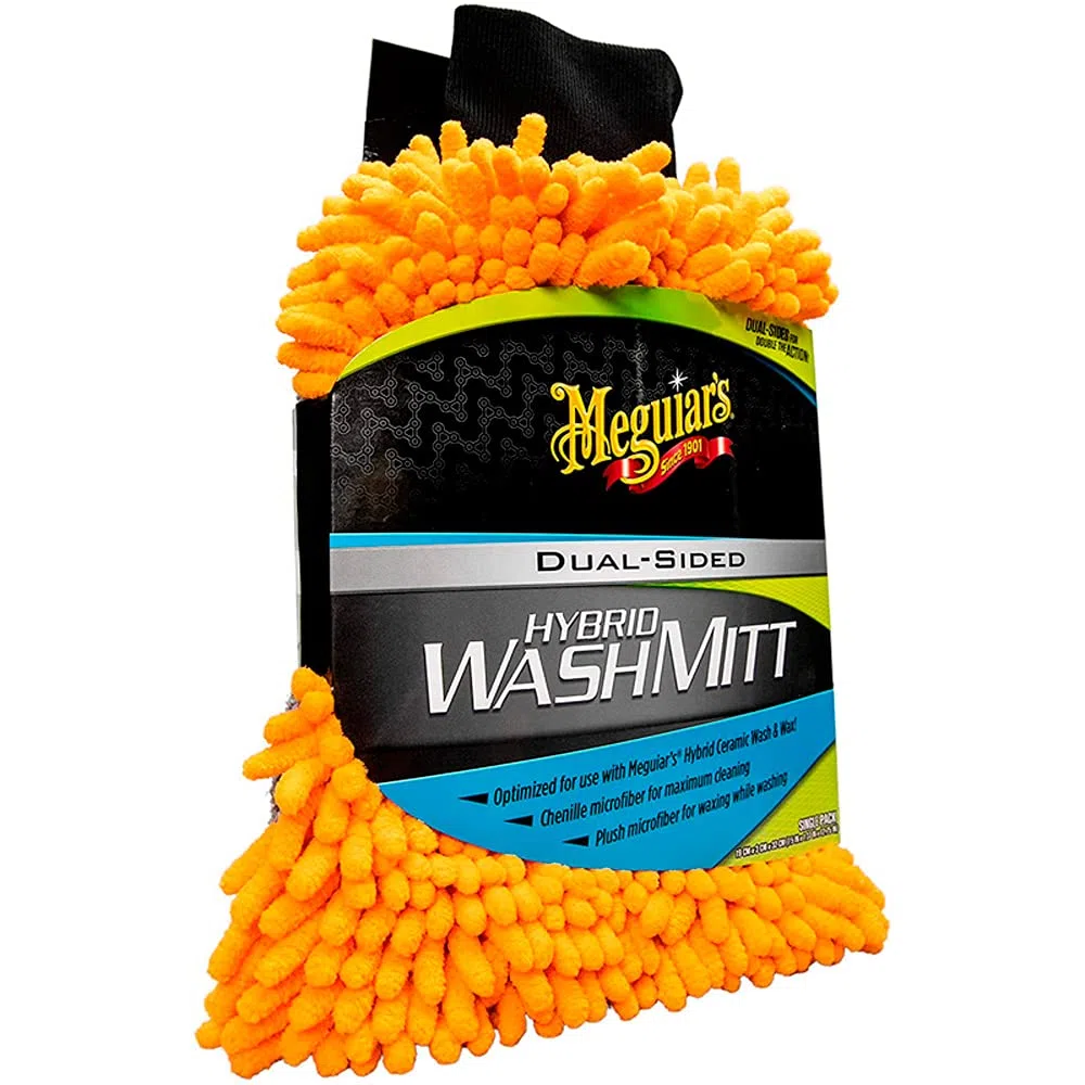 Meguiar's X210200EU Hybrid Wash Mitt - Guante de Lavado de Doble Cara