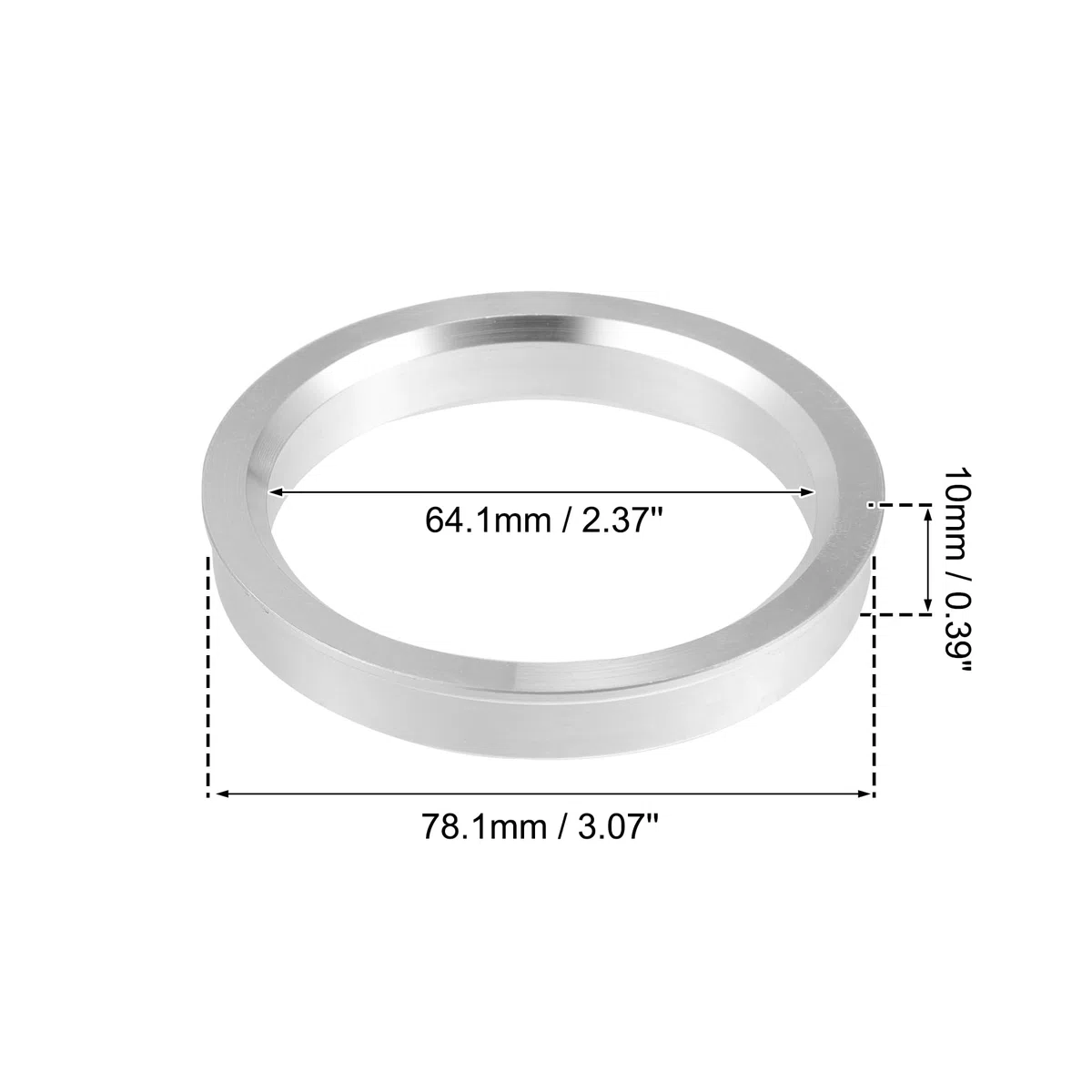 QUARKZMAN 2uds OD 78.1 mm a ID 64.1 mm Anillos Centrales Concentricidad Aleación Aluminio para Automóviles Anillos de Centrales