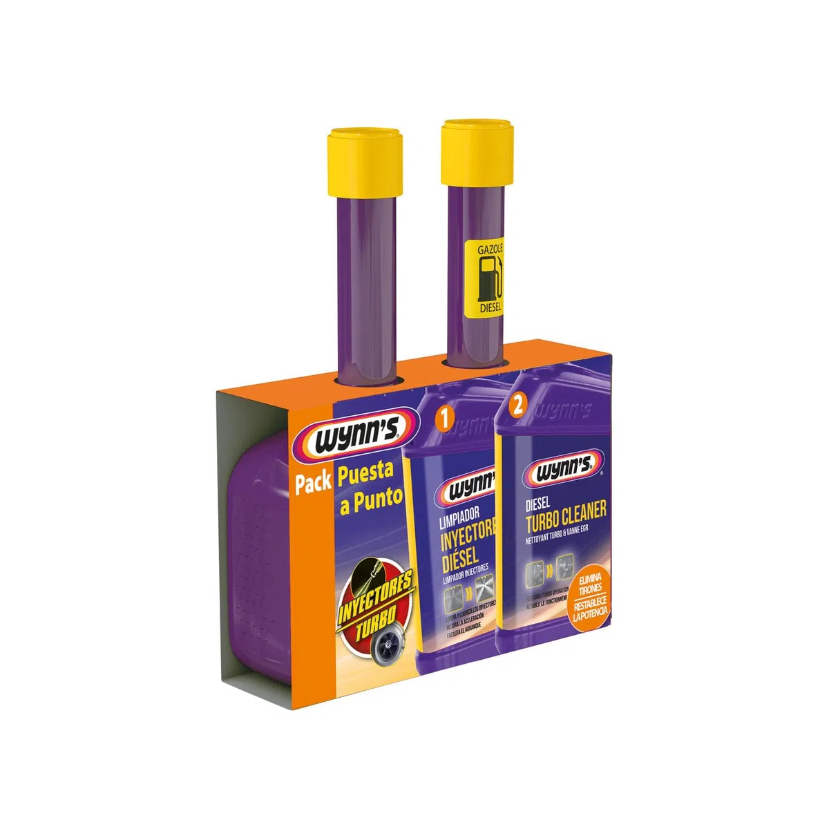 Wynn’s Pack Puesta a Punto Diésel – Limpieza Profunda de Inyectores y Turbo – Reduce Consumo y Mejora Rendimiento – Fácil Aplicación – Compatible con Motores Diésel con Turbocompresor – 2 x 325 ml