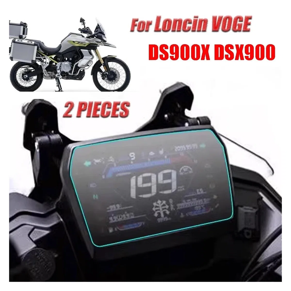 Moto Protector Pantalla Salpicadero Protector Pantalla Tablero Película TPU para Arañazos Grupo Motocicleta Antiaceite A Prueba Arañazos para Loncin VOGE DS900X 900DSX DSX 900 2024