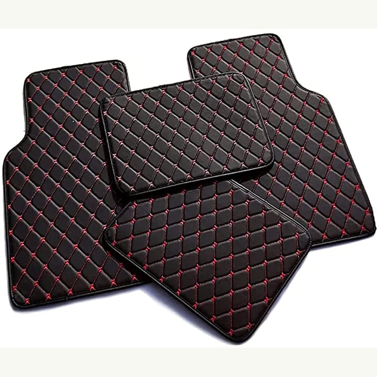 Alfombrillas de Coche para Jeep Wrangler YJ 1987-1995 Fácil de Limpiar, antiincrustante y a Prueba de Polvo.,normal-C/Black-Red