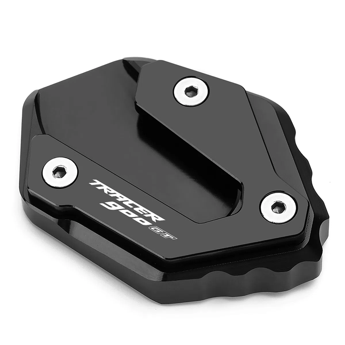 Motocicleta Soporte Pie Caballete Lateral Enlarger Placa CNC Aluminio Pad Para TRACER 900 GT 2018-2024