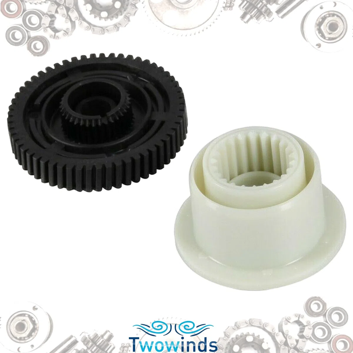 Twowinds - Engranaje Caja Transfer Compatible con BMW X3 E83 X5 E53 E70 X6 E71-27107566296 - Corona Actuador Transferencia (Set de 2 pcs)