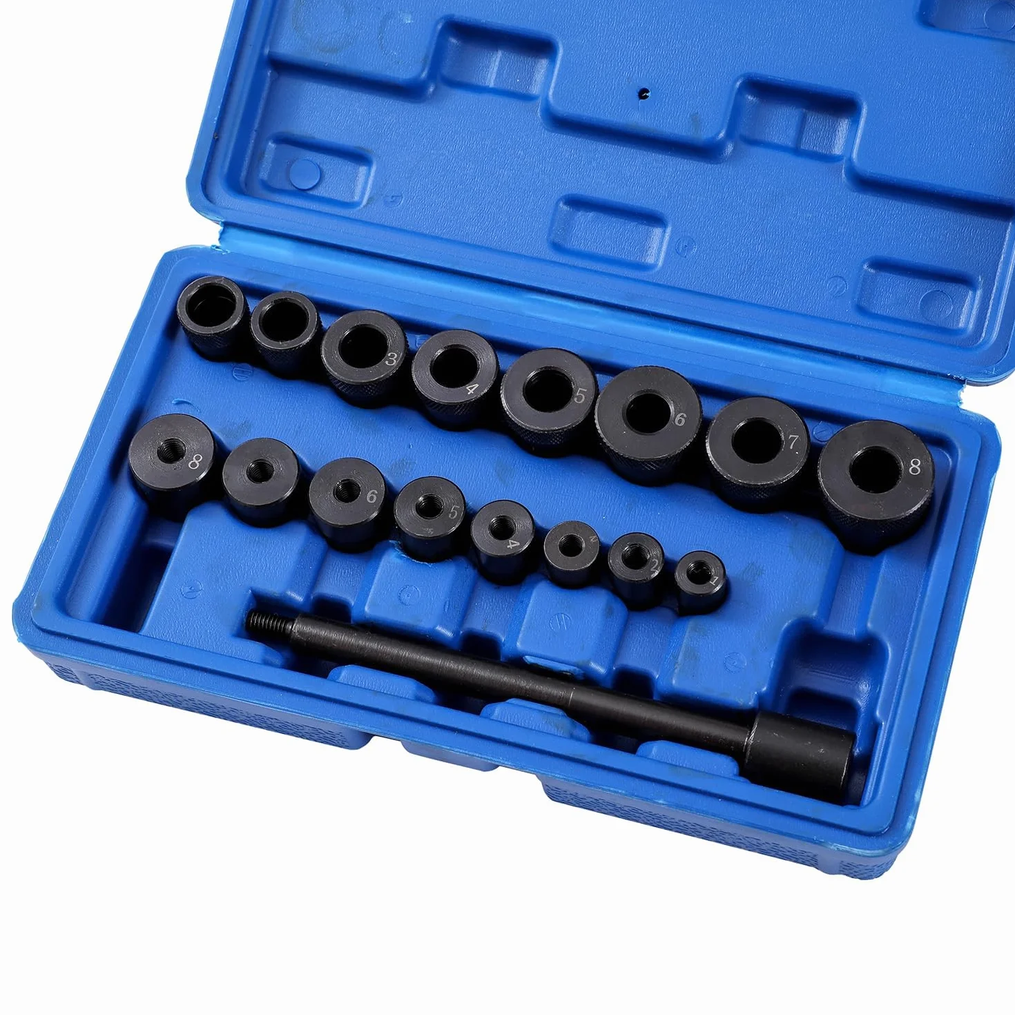 KATSU Kit Universal de Herramientas de Alineación de Embrague 17 Piezas para Volante Orificio Piloto y Alineador de Centrado de la Placa Impulsora del Embrague 450752
