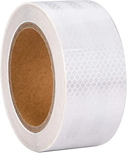 Cinta Reflectante Adhesiva, Res Istente Al Aguapegatinas Reflectantes Cinta De Seguridad Autoadhesiva para Coche Camión Motocicleta Barco Bicicleta Remolque Camper (10M*5CM / 2" X 33ft, Blanca)
