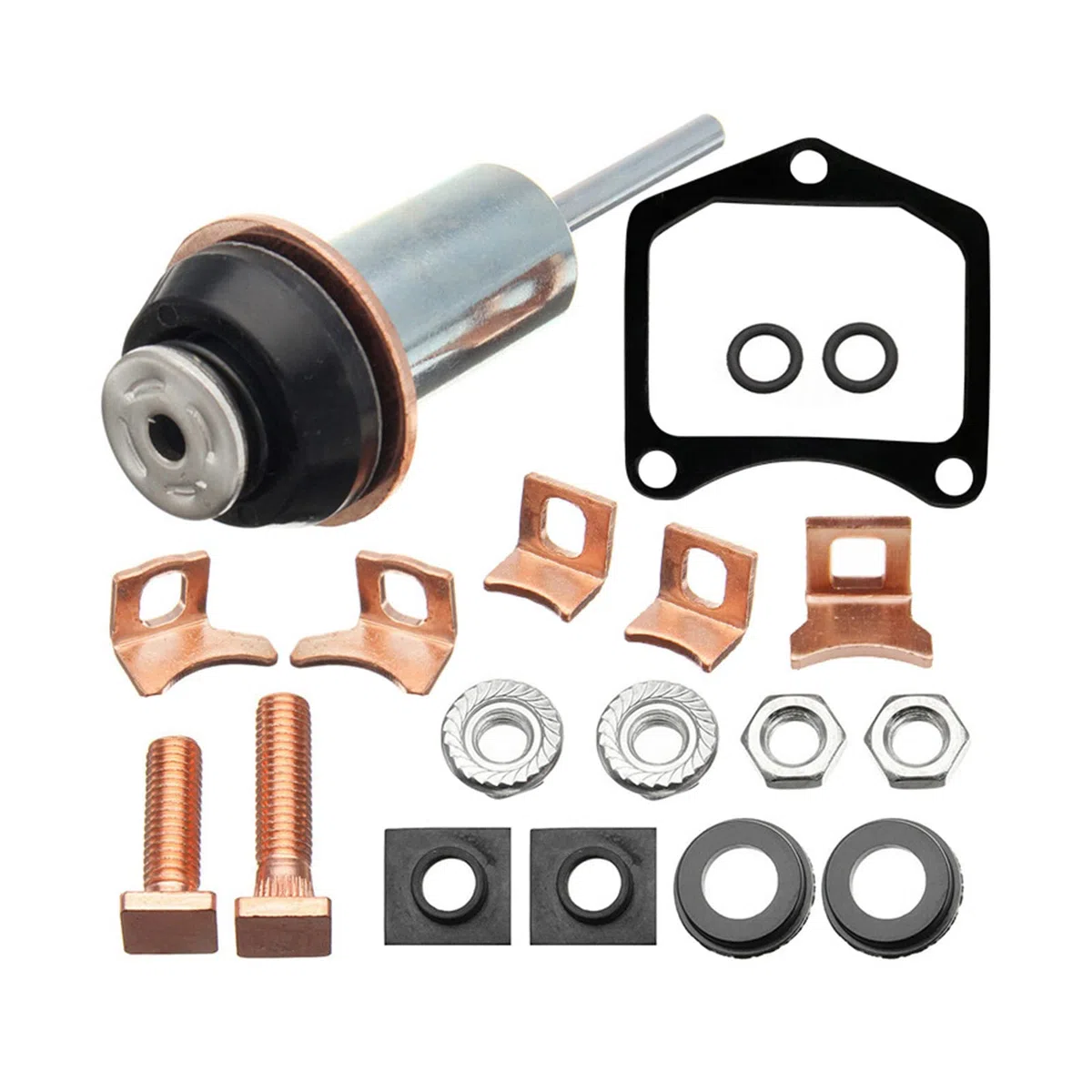 Compatible para 028000-3600 Autometenoid Reparación Contacto Émbolo Set Durable Motor Starter Rebuild Accesorios