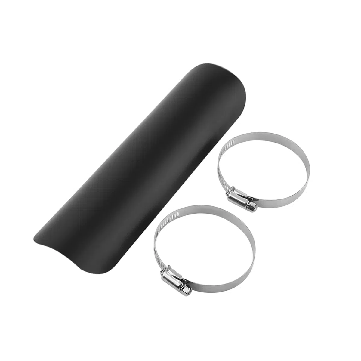 aqxreight Cubierta Recta del Silenciador del Calor del Tubo de Escape de la Motocicleta Universal Cubierta Protectora del Calor de la Motocicleta (Black)