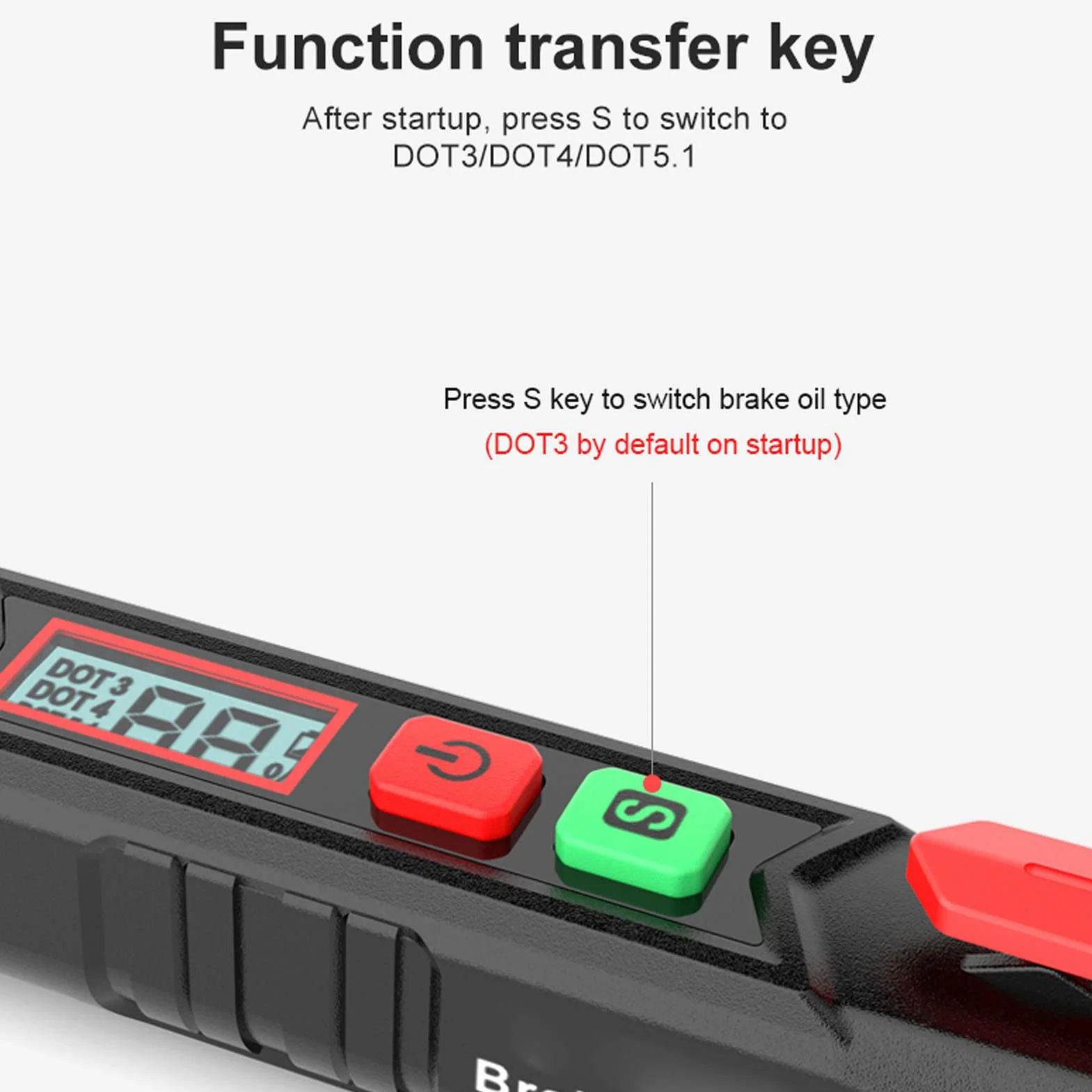 Probador de Líquido de Frenos Automotriz con Analizador de Humedad, Compatible con DOT 3, DOT 4 y DOT 5.1, Herramienta de Diagnóstico Profesional para Sistemas de Frenado
