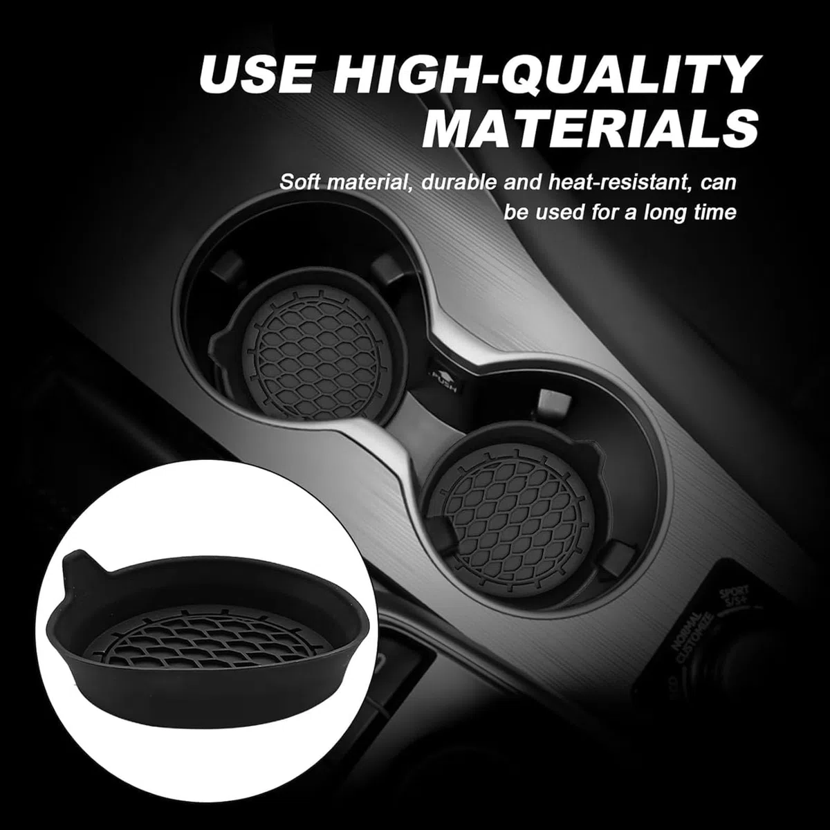 4Pcs Posavasos Coche para Renault Clio Vi 2026, Alfombrillas Portavasos Silicona Antiderrapante, Protector Consola Central Profundo Juego
