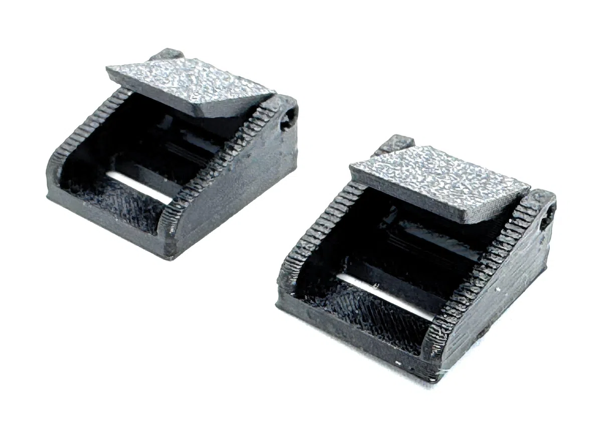 Par de clips reforzados para correas de capota Fiat 500 Cabrio / 500C – 2 piezas negras, retenedores capotas resistentes
