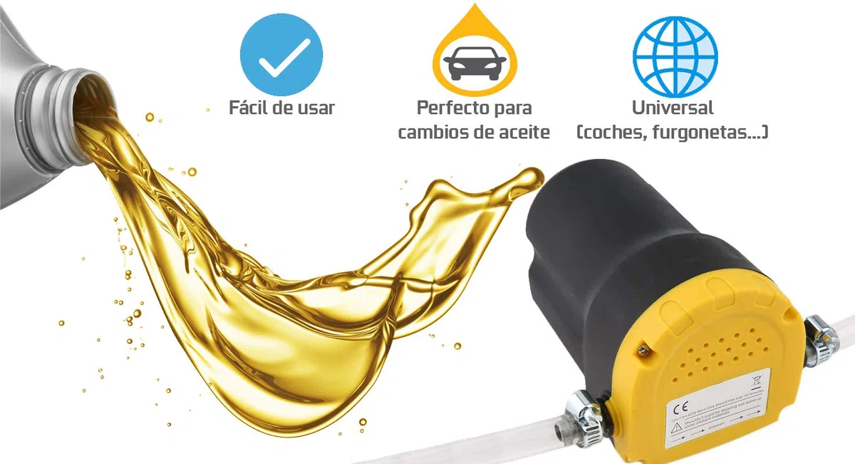 JOMAFA Bomba Extractora de Aceite DC 12V 80W Bomba de transferencia de combustible (no gasolina) y Aceite para Auto, Moto, Quad, furgon