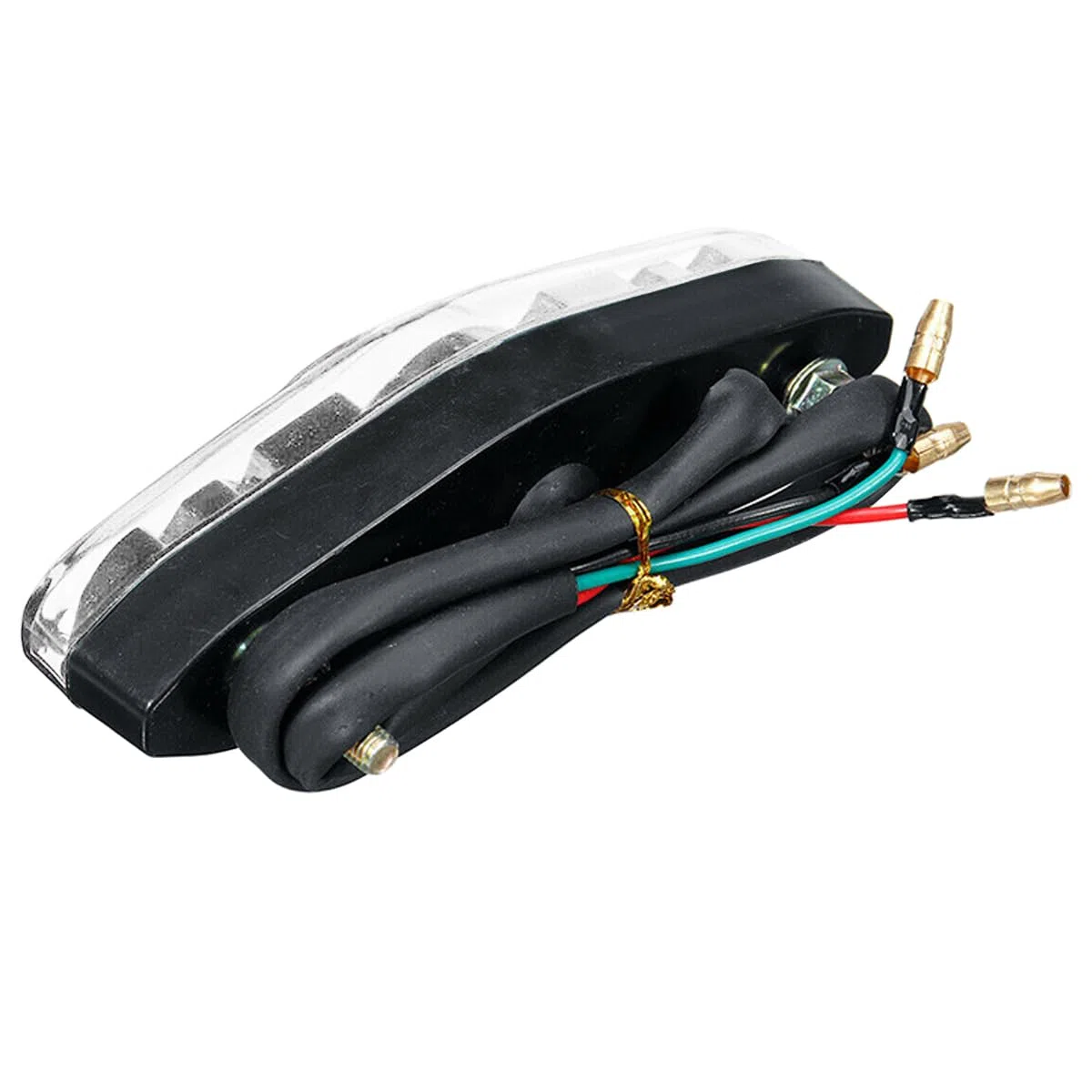 CGEAMDY Moto Luces Traseras Luces, Luces Traseras LED Motocicleta, Trasera Luz Trasera Atv, 15 LED Motocicleta Freno, Freno Lámpara Traseras Impermeable, Luz Trasera Motocicleta LED(Transparente)