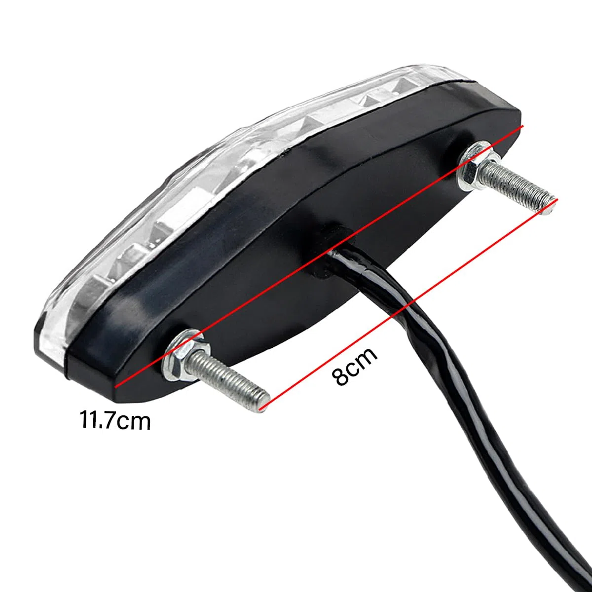 CGEAMDY Moto Luces Traseras Luces, Luces Traseras LED Motocicleta, Trasera Luz Trasera Atv, 15 LED Motocicleta Freno, Freno Lámpara Traseras Impermeable, Luz Trasera Motocicleta LED(Transparente)