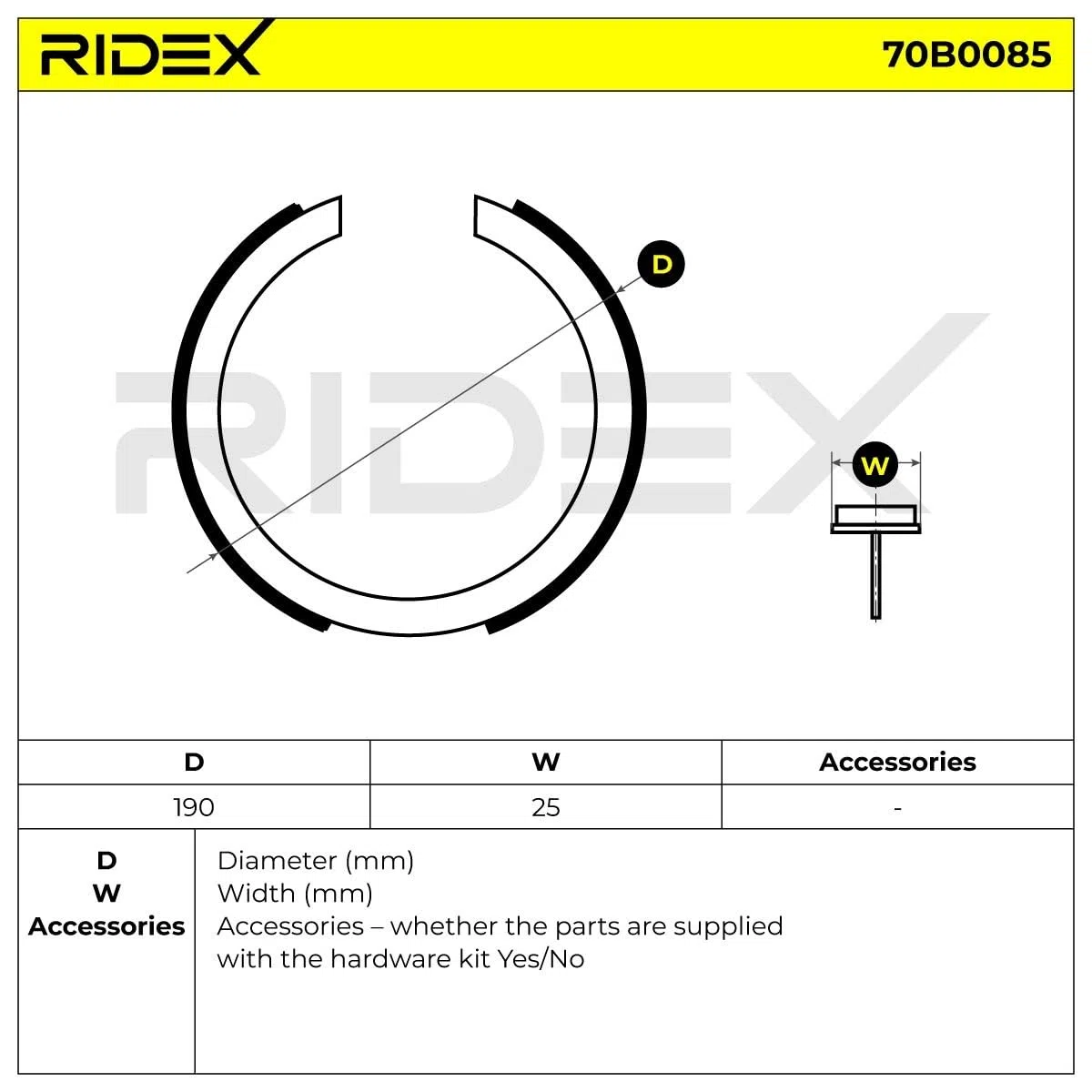 RIDEX 70B0085 Juego de zapatas de frenos Trasero Compatible con SSANGYONG Rexton/Rexton II GAB