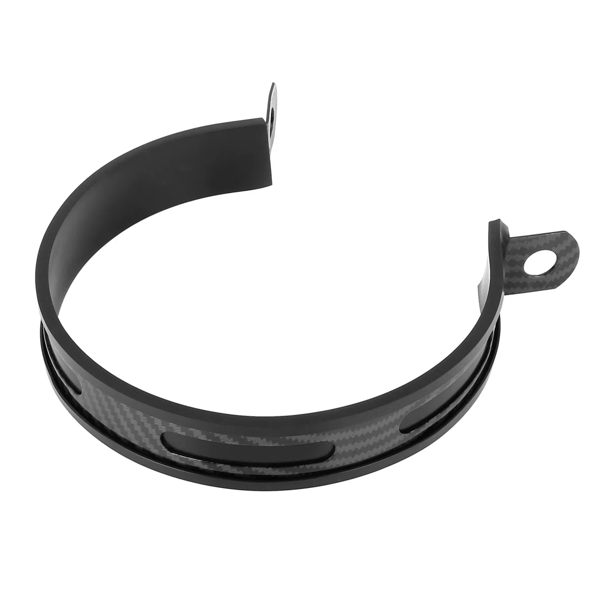 F FIERCE CYCLE Negro 94mm Duradero Escape Abajo Tubo Abrazadera para Motocicleta