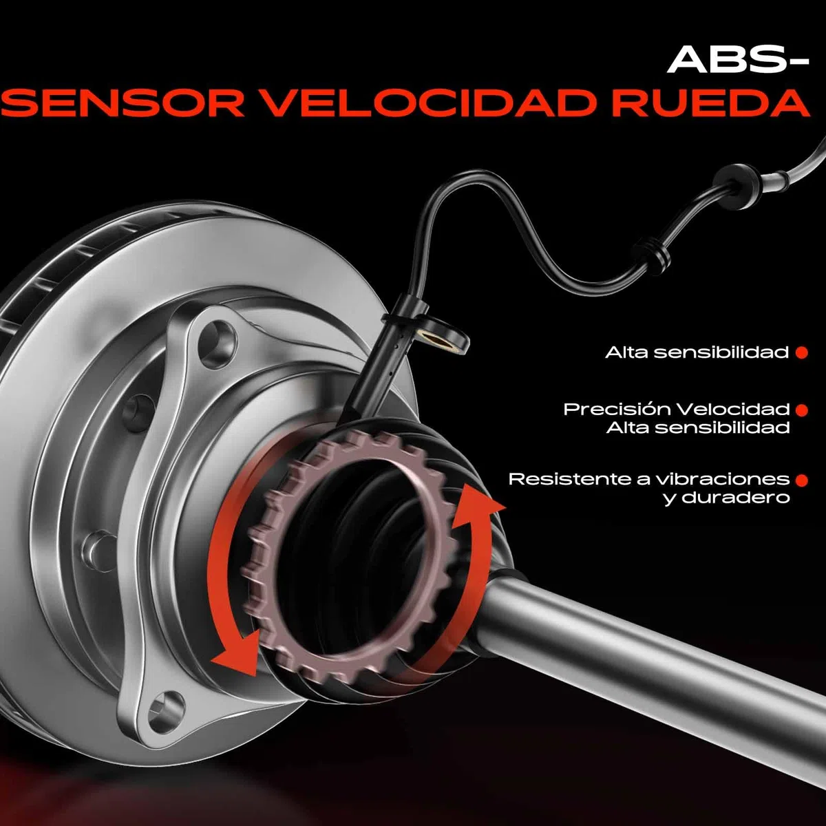 Frankberg Sensor de velocidad de ruedas Sensor ABS 2 Polos Compatible con Clase B W242 W246 GLClase A X156 Clase A W176 CLA Shooting Brake X117 CLA Coupé C117 Replace# A2465402510
