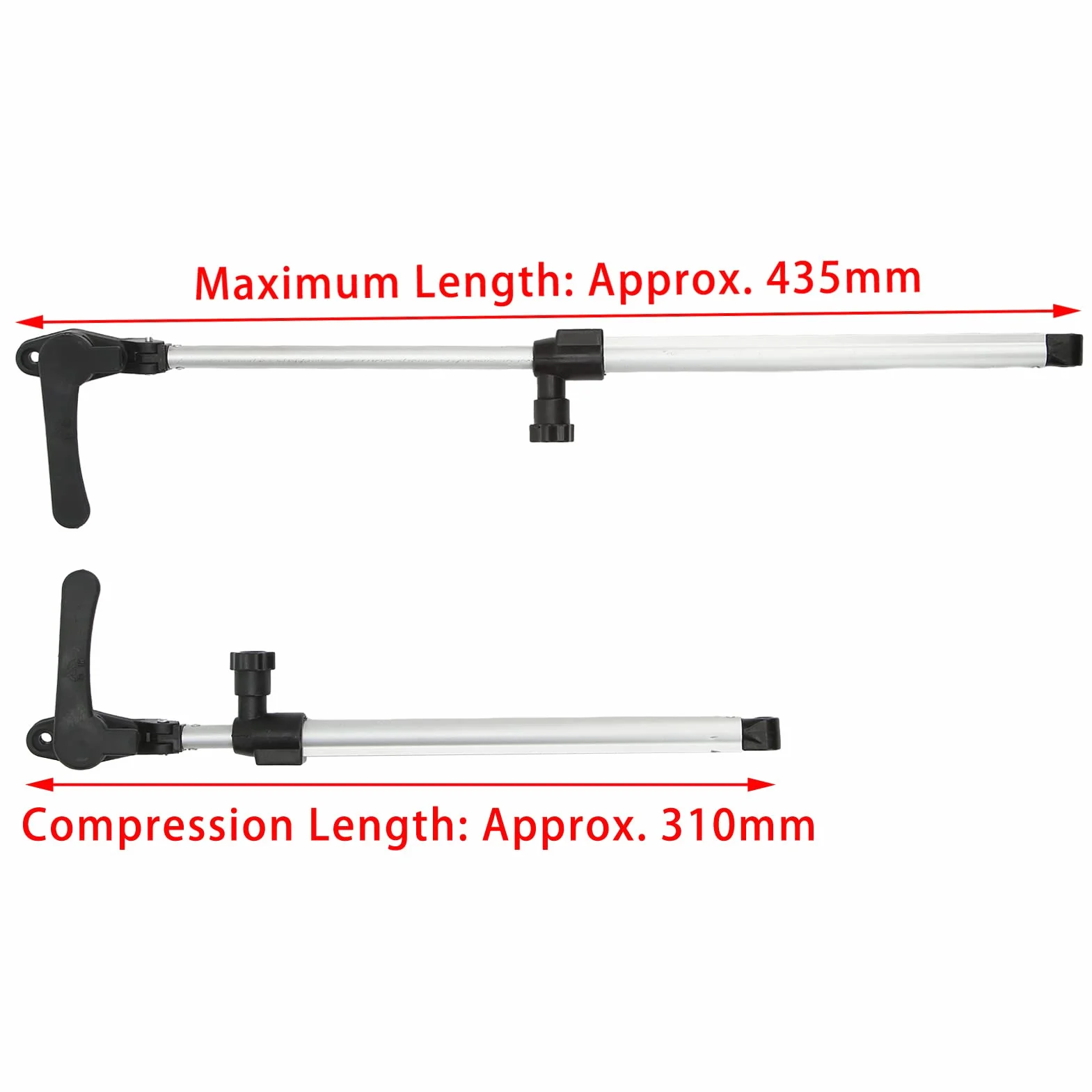 Soporte Telescópico Para Ventana De Caravana 310-435mm Varillas Ajustables De Aleación De Aluminio Juego De 2 Para Autocaravana Remolque Yate Ventana Abatible