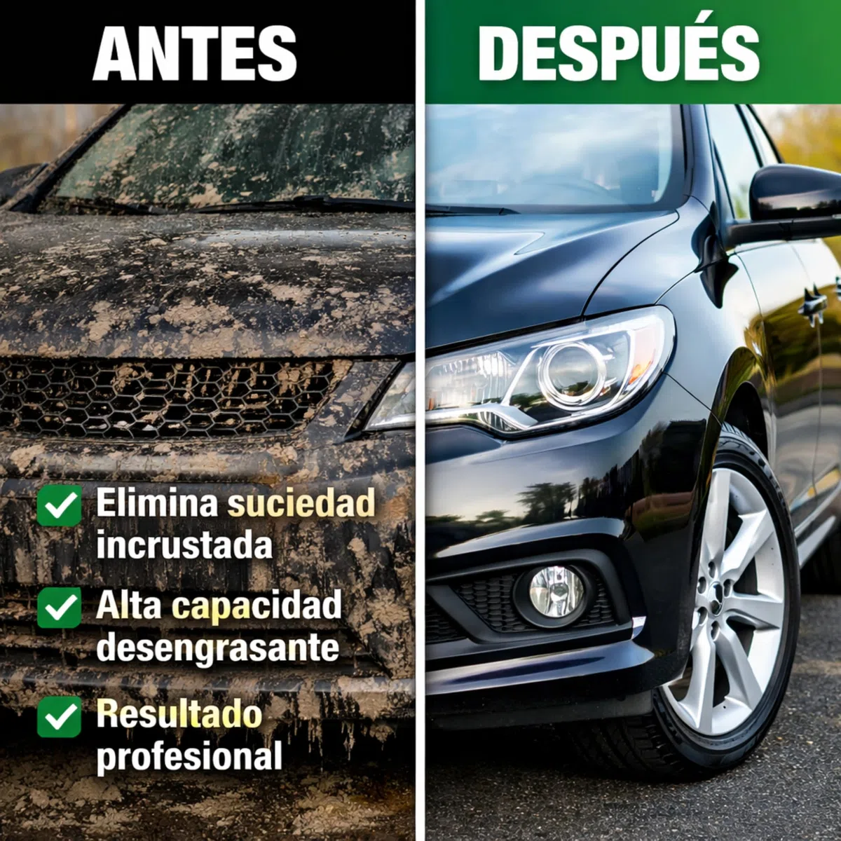 Champú para Carrocerías 5 Litros – Lavado Manual – Alto Poder de Limpieza – Apto para Todo Tipo de Vehículos – No Daña la Pintura ni Vinilos – Formato Ahorro