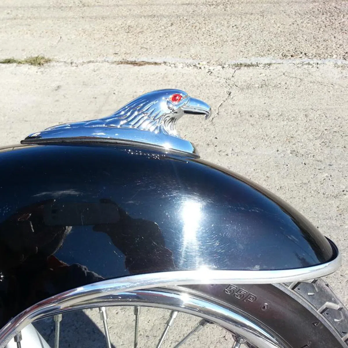 Adorno de águila cromado KATUR, ideal para el guardabarros delantero de motocicletas, cuatriciclo y capó de coche