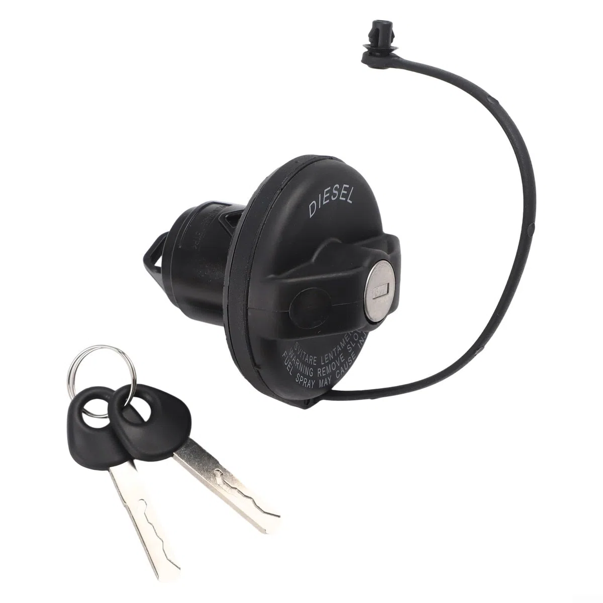 Tapón de depósito de combustible con cerradura para Fiat Ducato, para Boxer y para relé (2006-presente), tapa negra ABS con 2 llaves, OEM 71802900