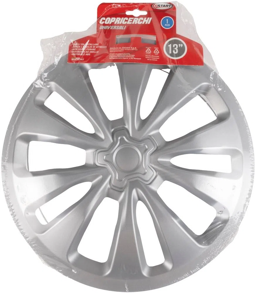 Start Cubierta de Rueda de Coche Montecarlo de 13 Pulgadas en ABS Gris Simple