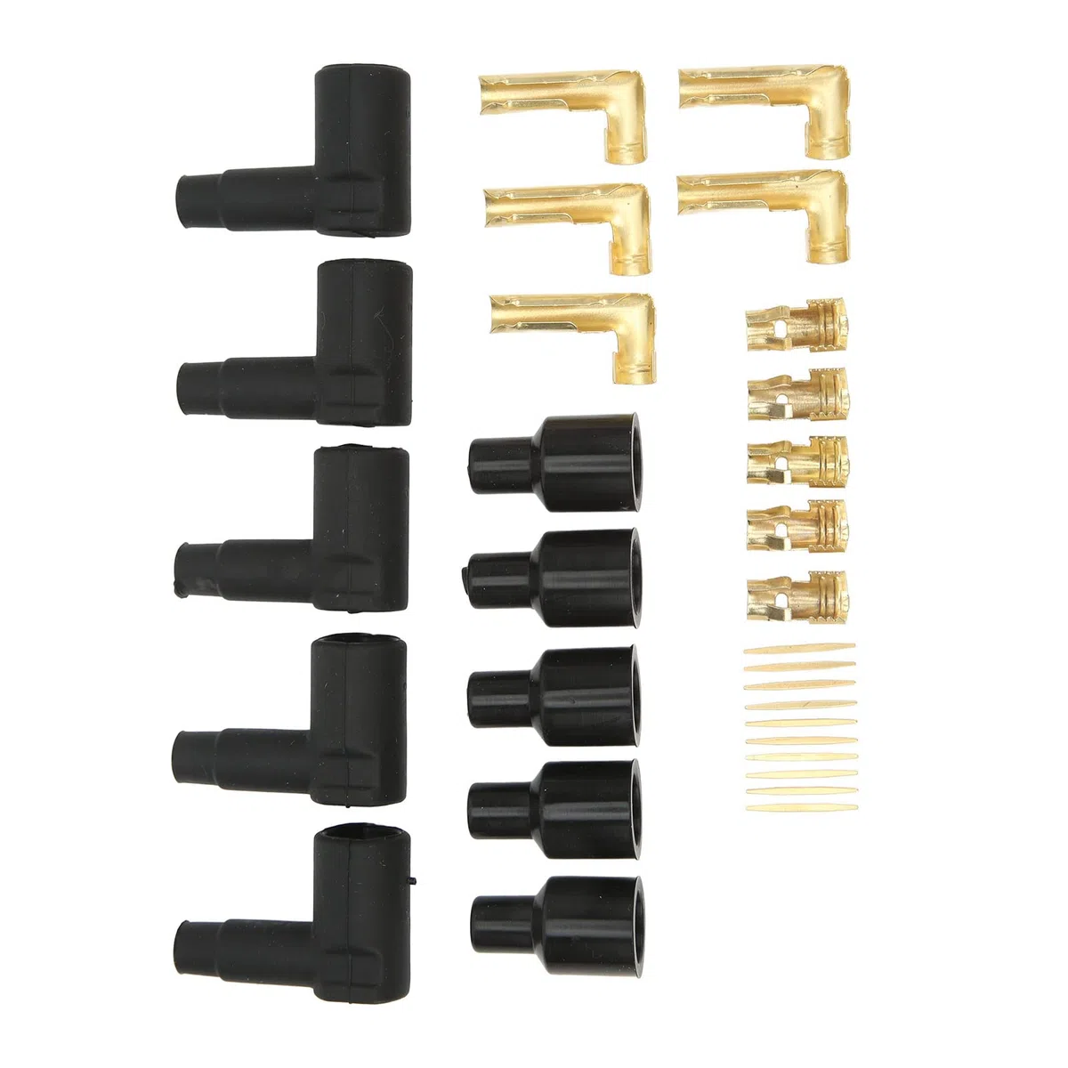 Distribuidor de 90 Grados y Kit de Terminales de Arranque de Bujía de Bobina Arranque de Bujía Distribuidor HEI y Arranque de Bobina Cable de Encendido de Bujía 30PCS Arranque de
