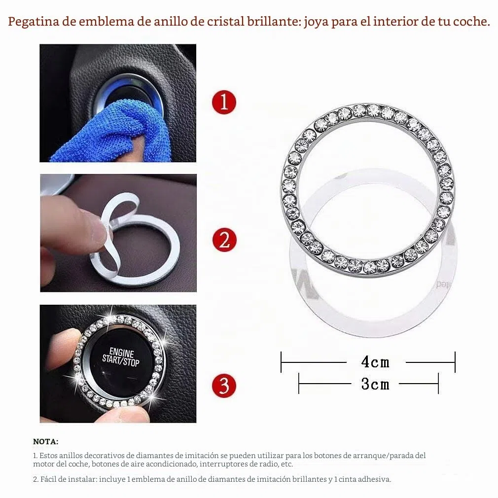 Pahajim Funda Volante Coche Bling Bling Rhinestones Cubre Volante Cuero de PU Antideslizante Universal 38 cm/15 Steering Wheel Cover para Mujer (Negro-Blanco)