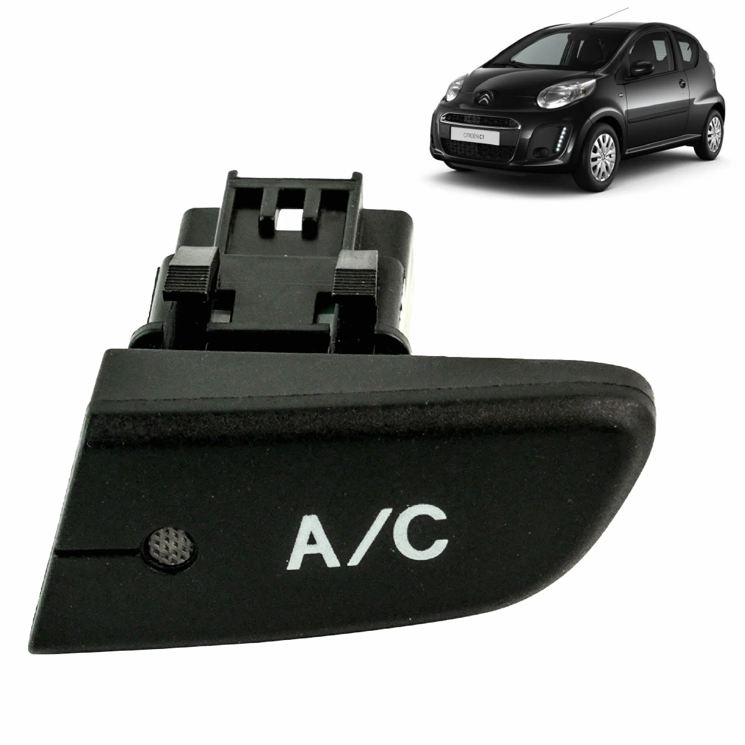 Interruptor de aire acondicionado compatible para C1, 107 y Aygo (2005-2014) botón de aire acondicionado | 6554KX