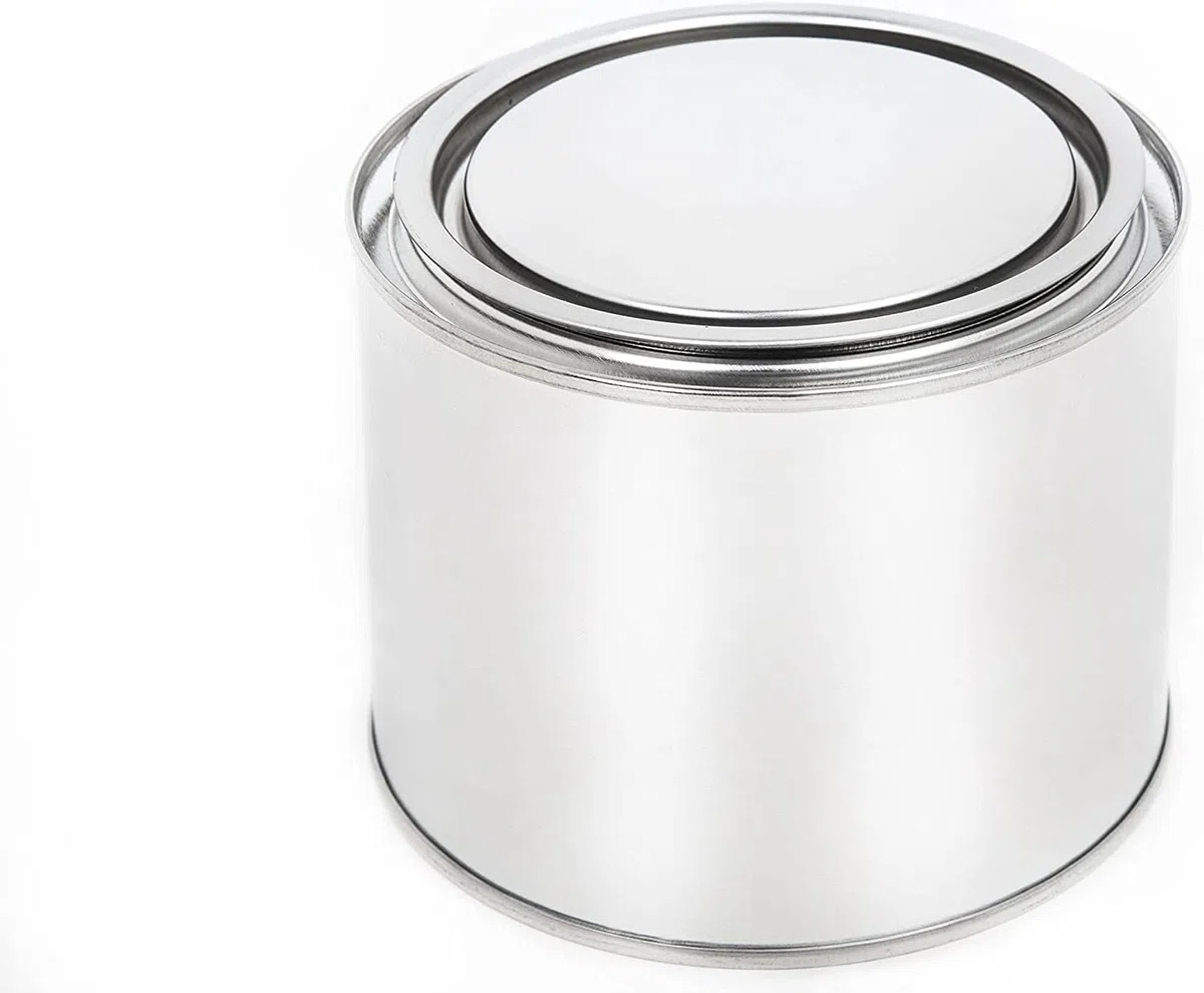 BenBow Tarro de hojalata, 4 x 500 ml, con tapa a presión, hermética, opaca, vacía, redonda