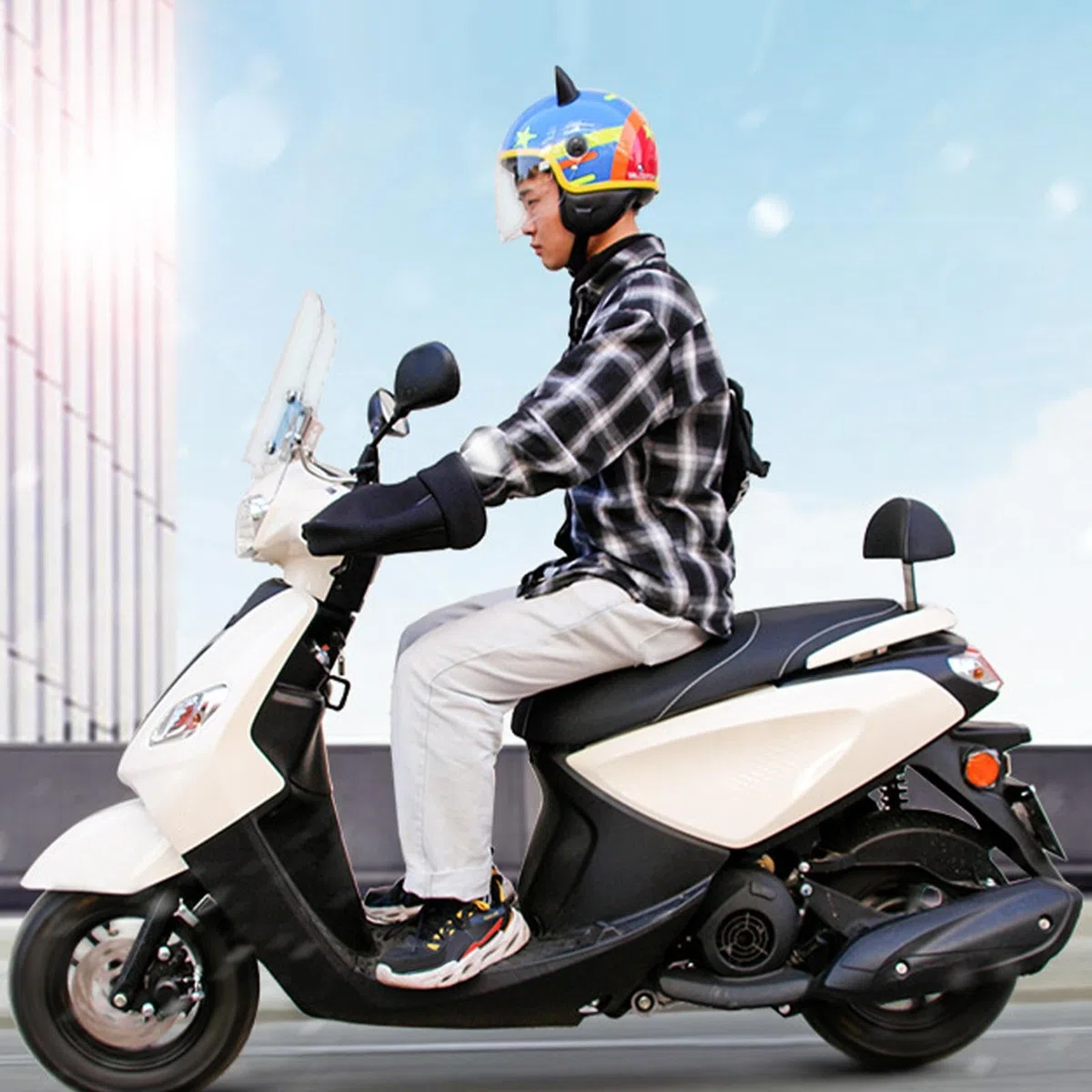 Manoplas para Manillar de Motocicleta de Nieve, Manoplas Calefactoras para Manubrio De Moto, Cubierta Térmica Impermeable para Manos En Frío para Scooters Y Bicicletas Eléctricas