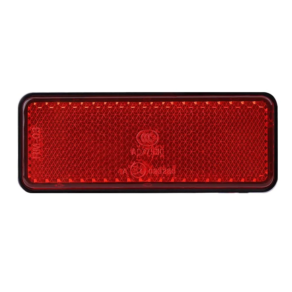 Akozon Luces de freno de motocicleta，Universal Motocicleta Scooter Ciclomotor Rectángulo LED Reflector Cola Luz de freno Luz de parada(rojo)