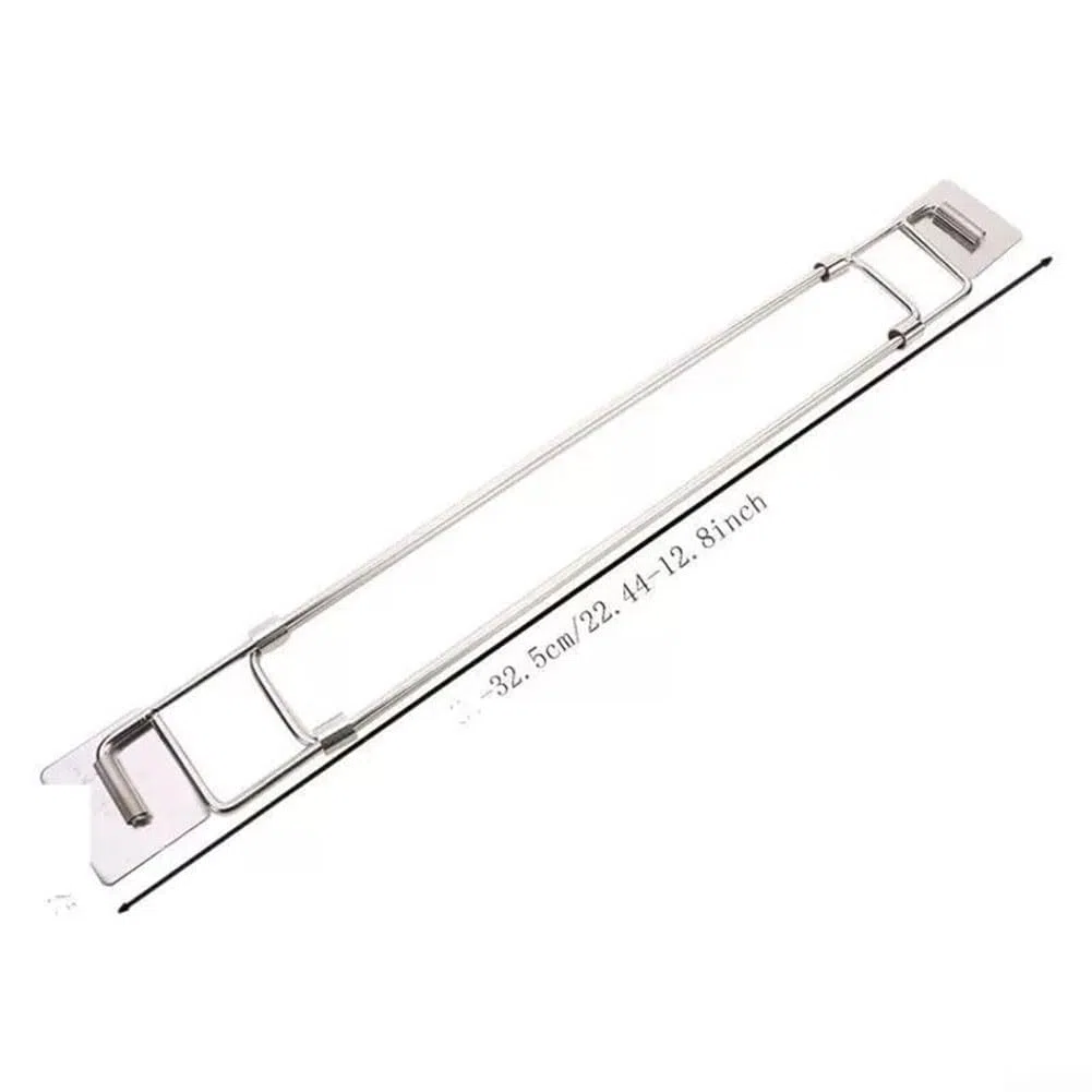 Barra de tensión ajustable para refrigerador, barra de tensión de acero inoxidable, organizador de nevera para viajes, remolque, cámper, cocina, organización de almacenamiento